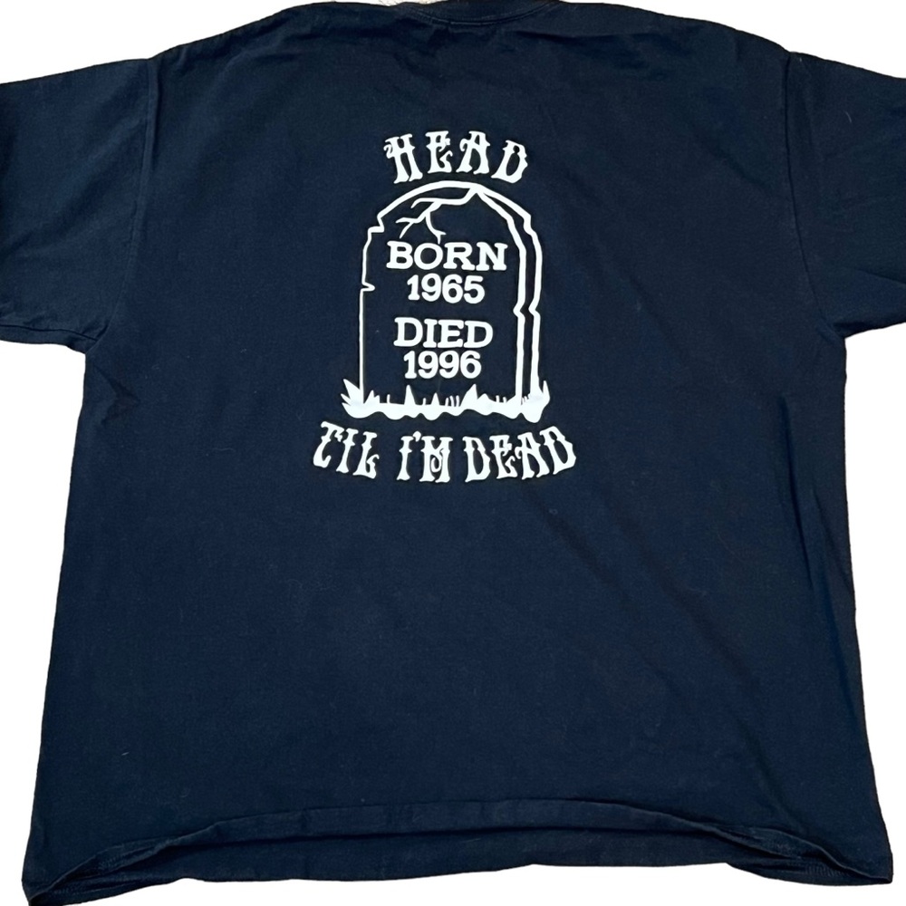 DEAD HEAD black t-shirt size XL Head til I’m Dead tombstone skull